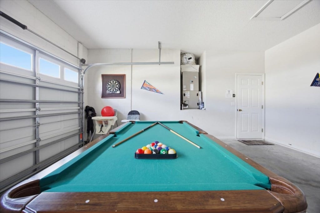 Pool table in Poolside Villa's games room